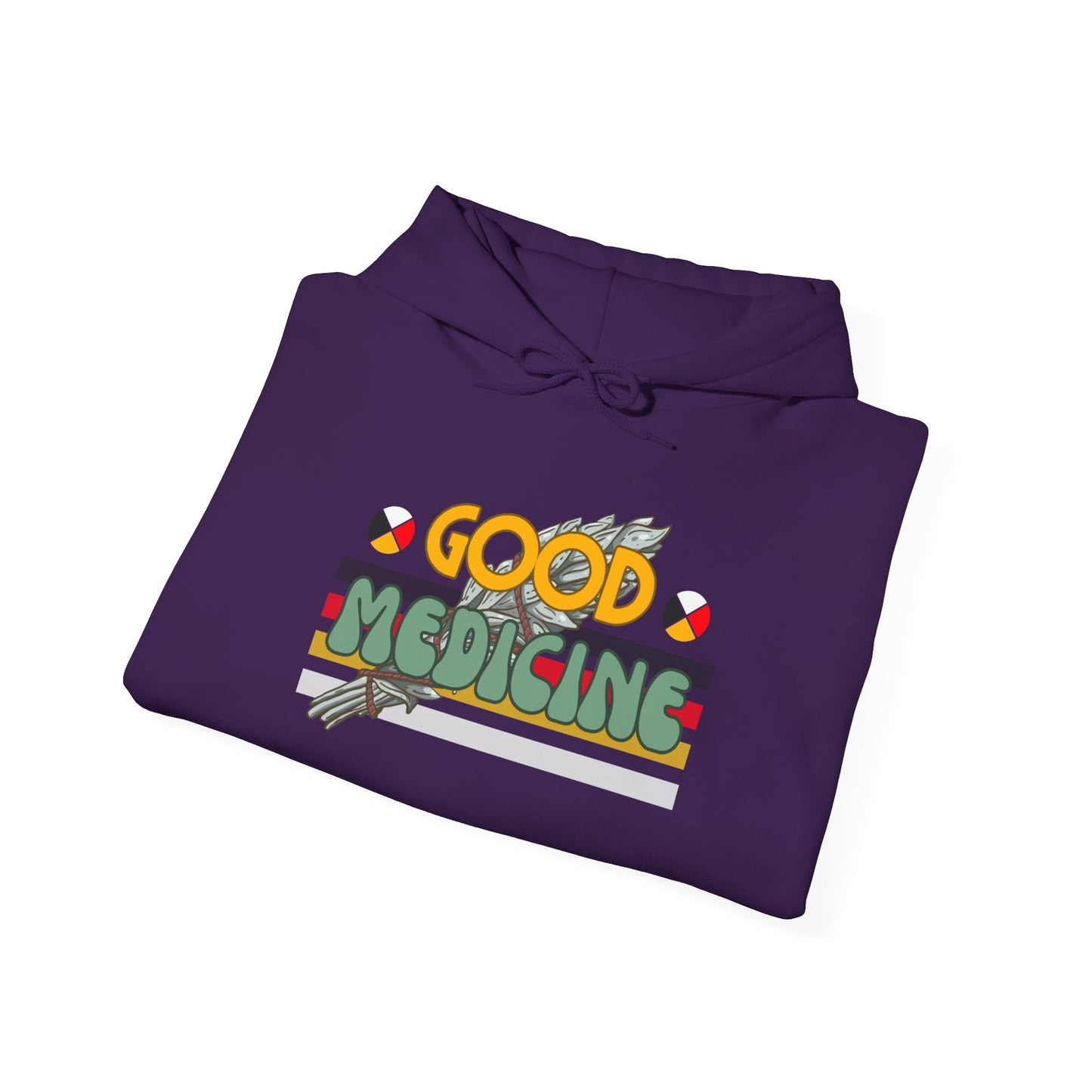 Good Medicine Native  Heavy Hooded Sweatshirt