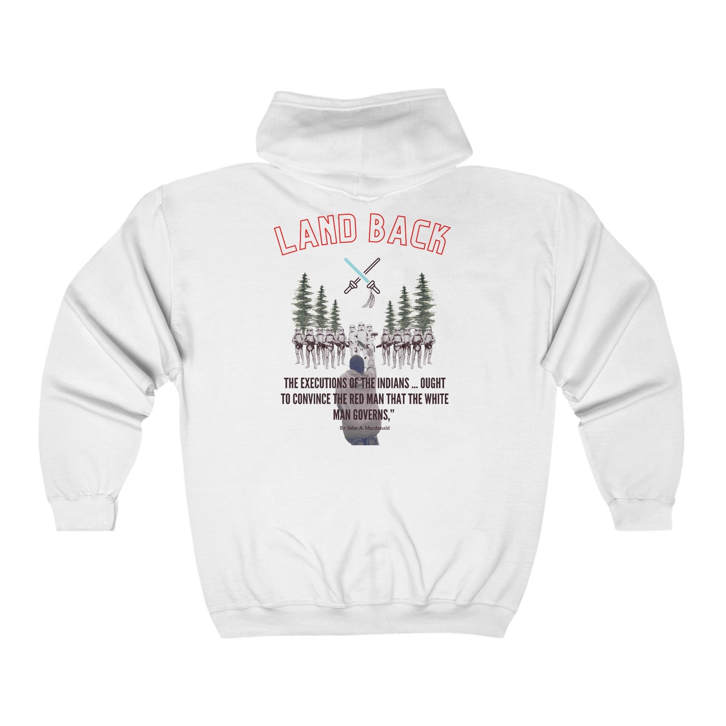 Land Back Storm Troopers Full Zip Hoodie