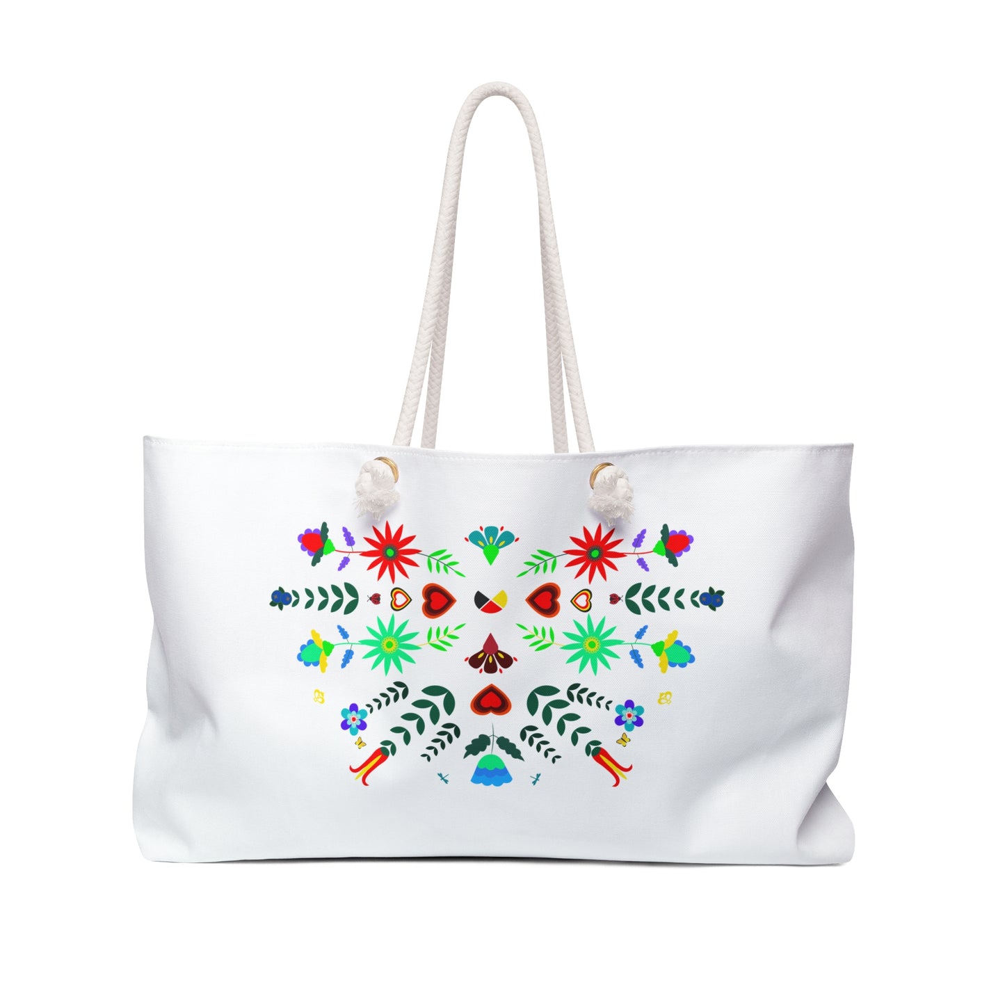 Floral Medicine Wheel  Weekender Bag