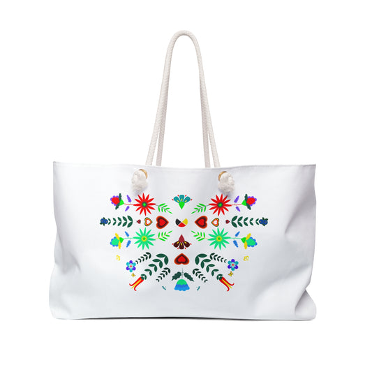 Floral Medicine Wheel  Weekender Bag
