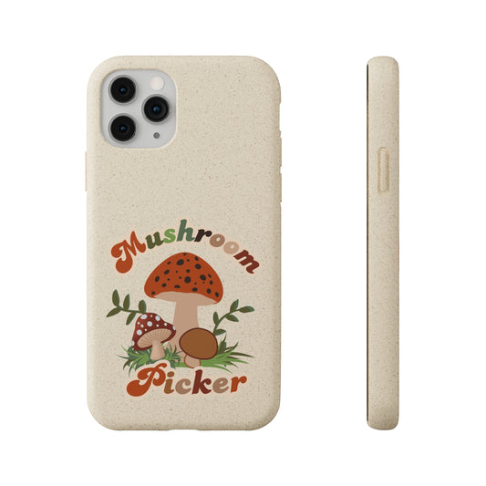 Biodegradable Bamboo Phone Cases Mushroom Picker