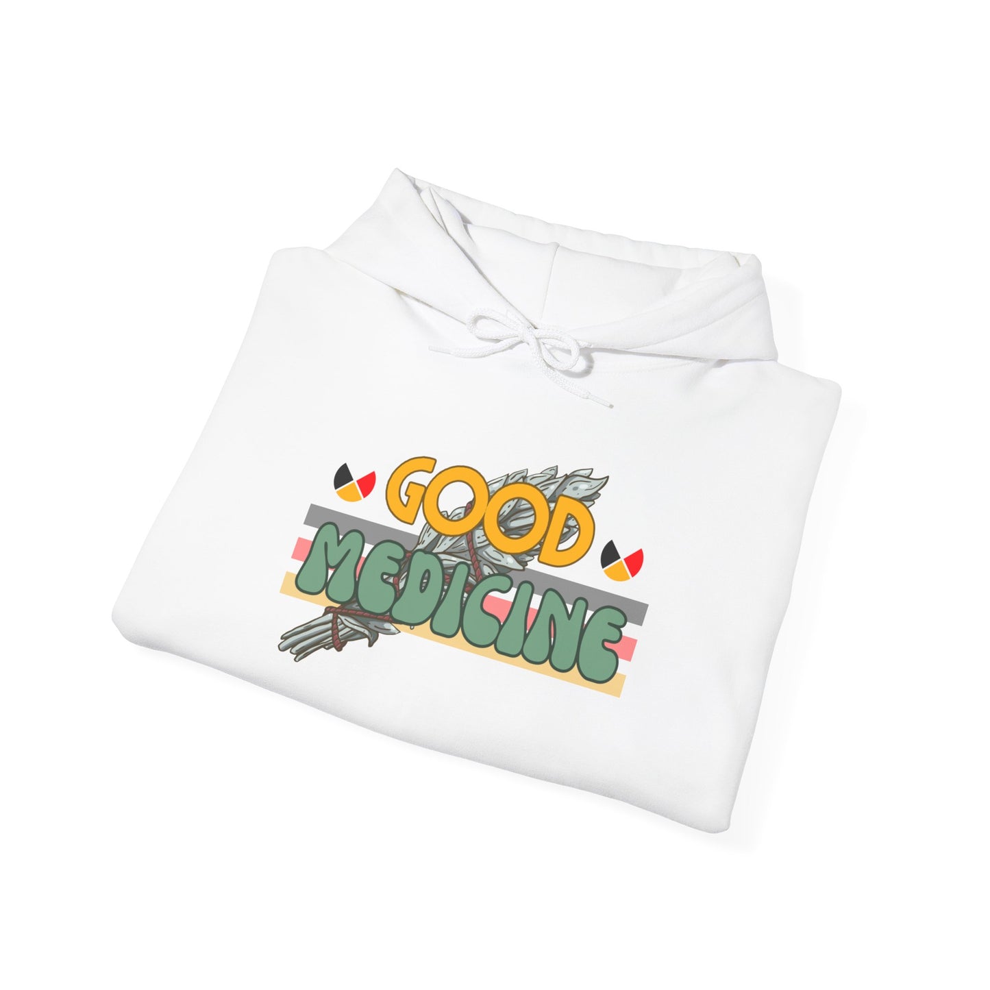 Good Medicine Native  Heavy Hooded Sweatshirt