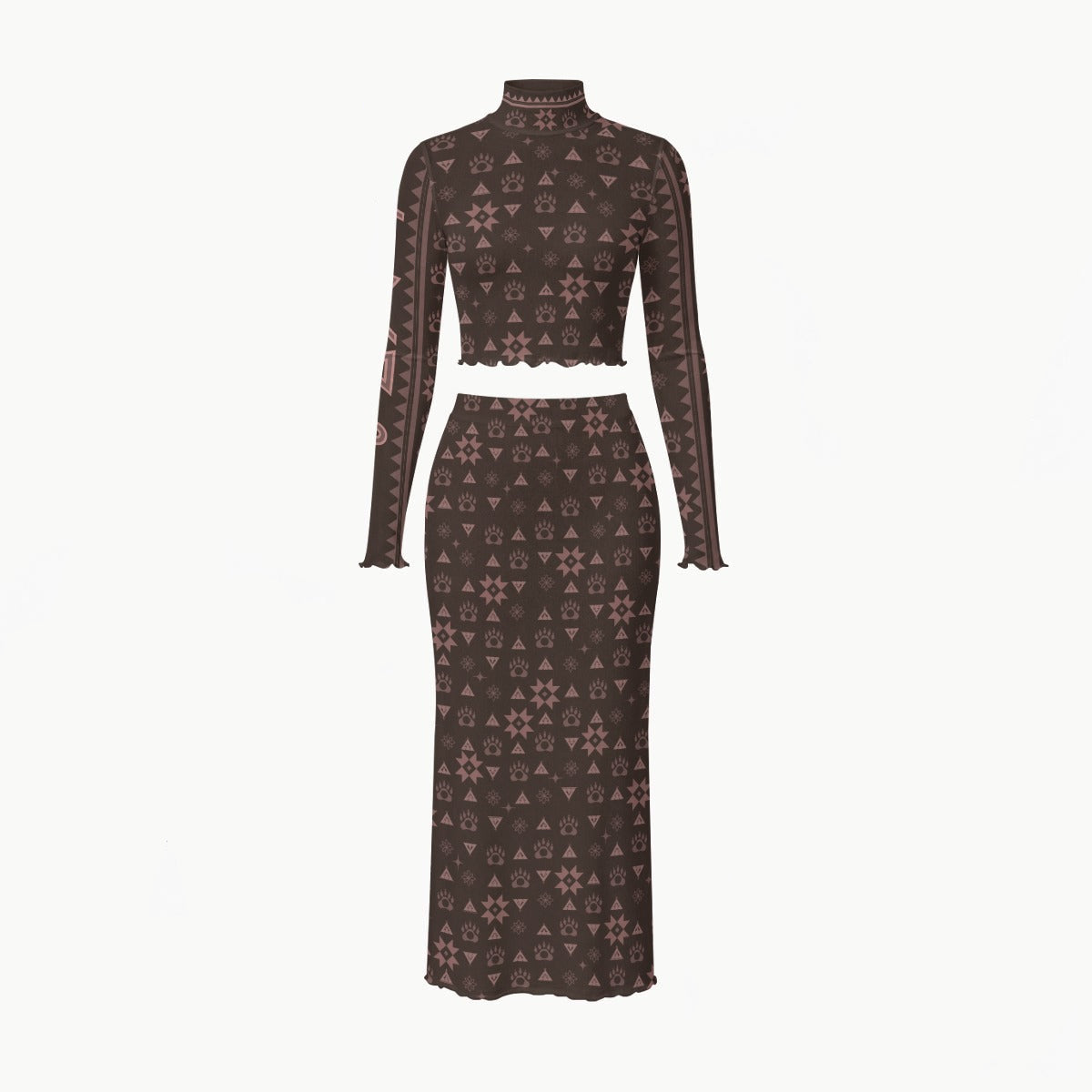 Boujee Native Bear Indigenous skirt set