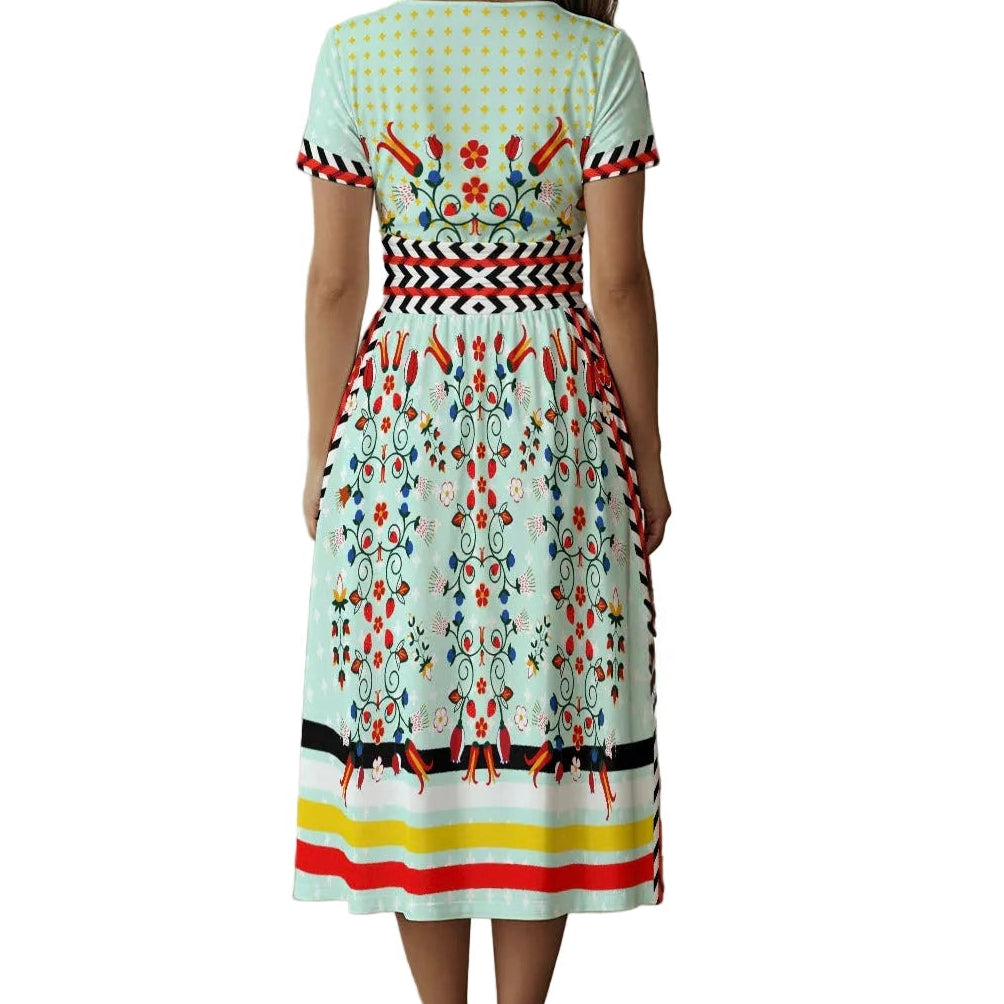 Modish Cree Floral Neechie Midi Dress