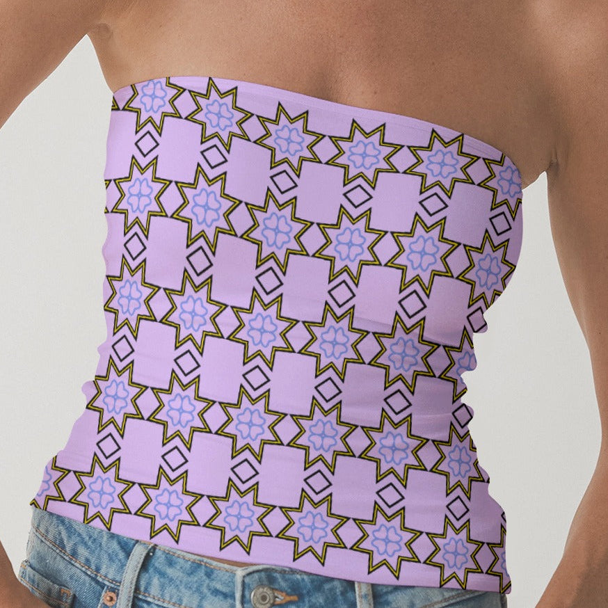 Cree Floral Tube Top Indigenous fashion