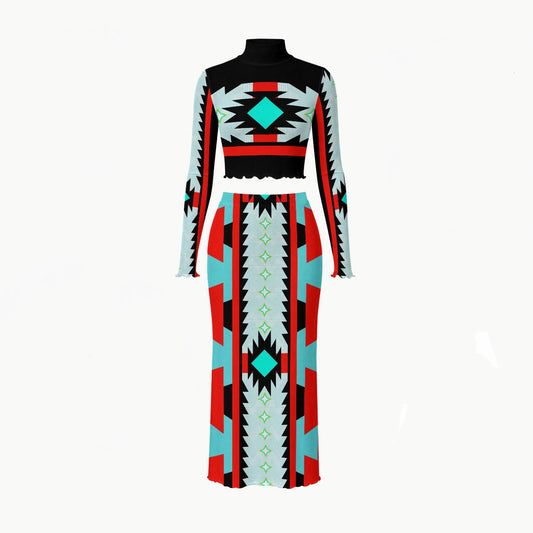 Indigenous Day Star Mesh Skirt Set 