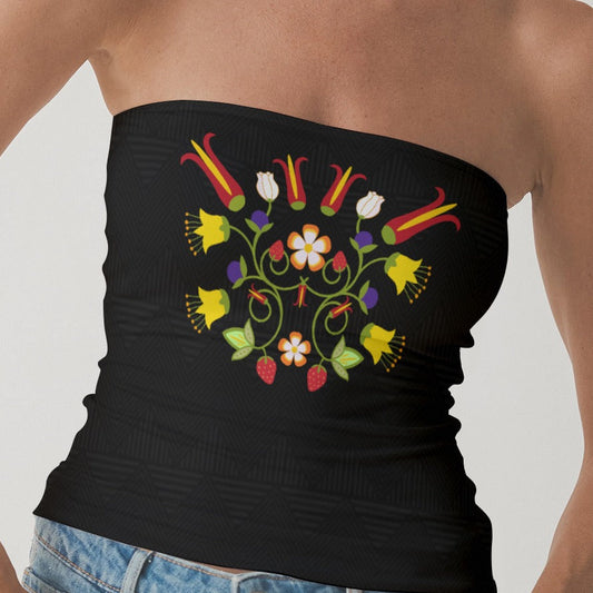 Fire Floral Tube Top