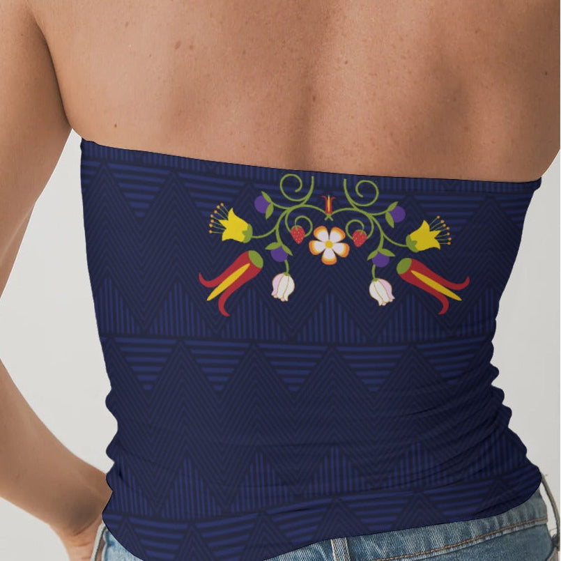 Fire Floral Tube Top