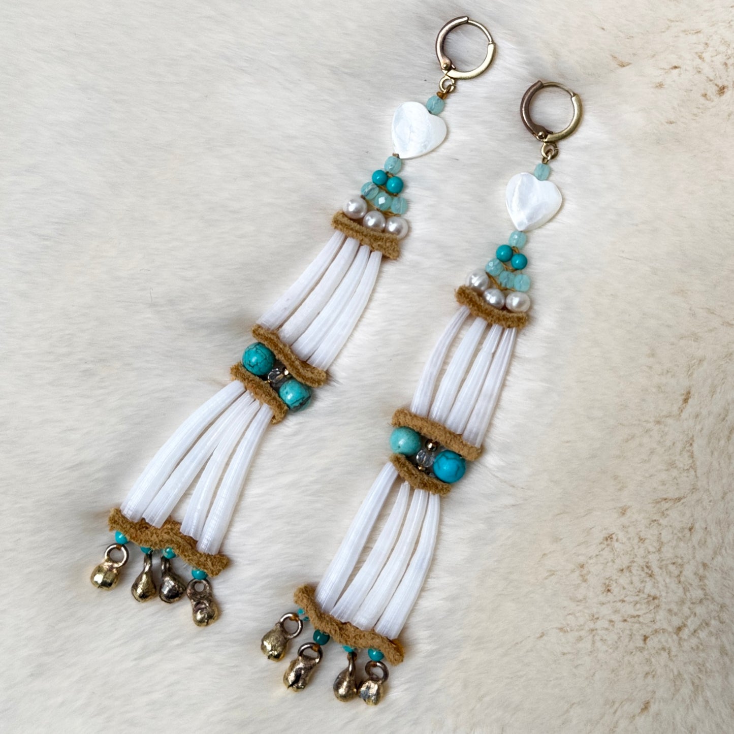 Mini Dentalium Shell Earrings