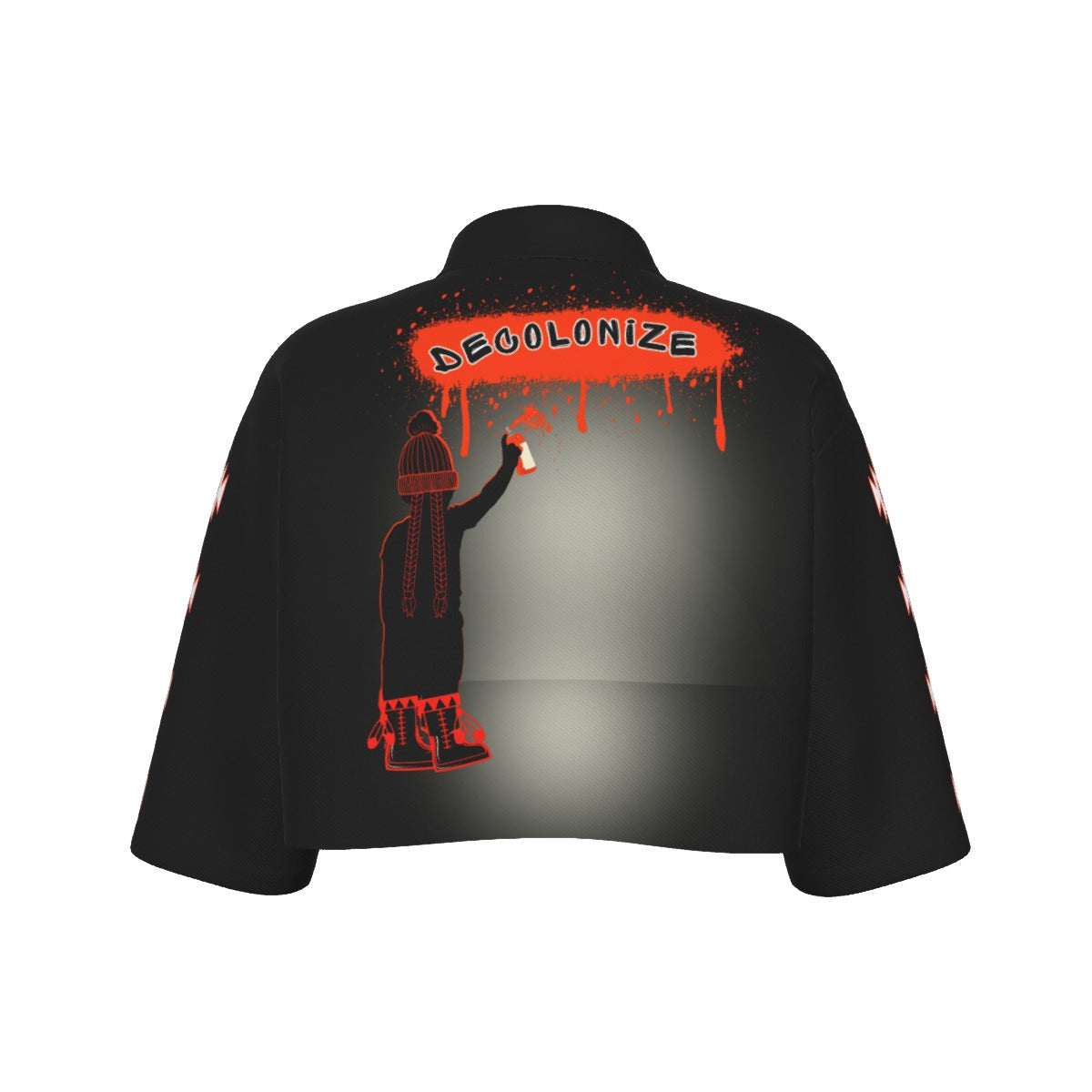 Graffiti Decolonize Cropped Jacket