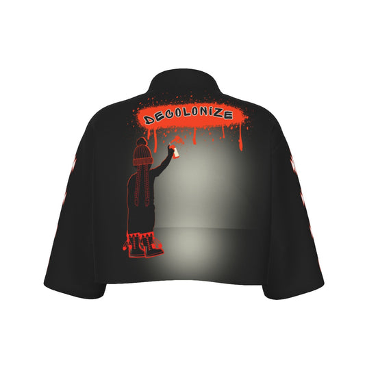 Graffiti Decolonize Cropped Jacket