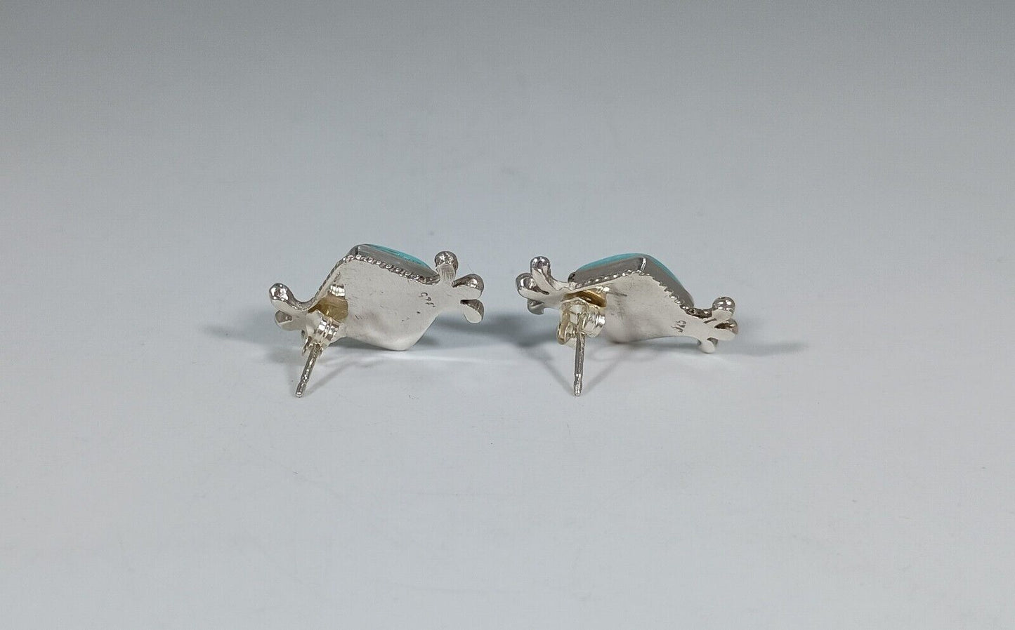 Navajo Sterling Silver Turquoise Post Earring's By Louise Joe