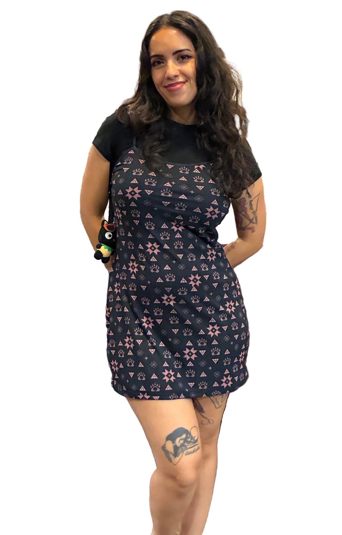 Boujee Bear Double-Layer Mesh Dress