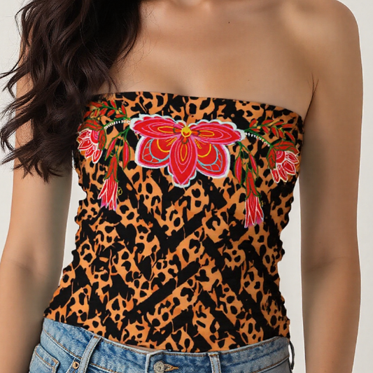 Indigenous Fashion Tropical Baddie Tube Top Native owned apparel 
