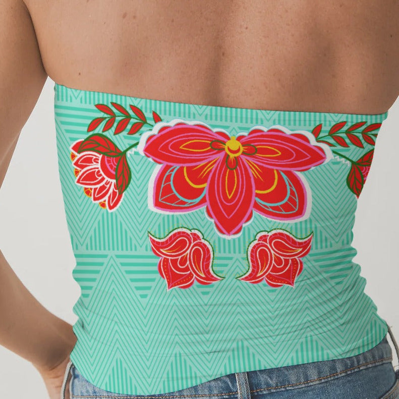 Indigenous Fashion Tropical Baddie Tube Top Native owned apparel 