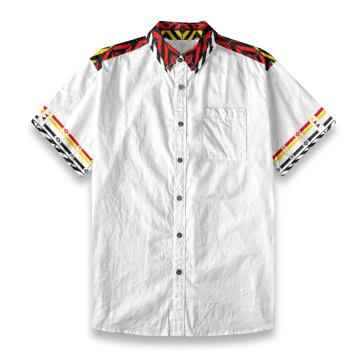 Indigenous Short sleeve cotton dbutton down shirt