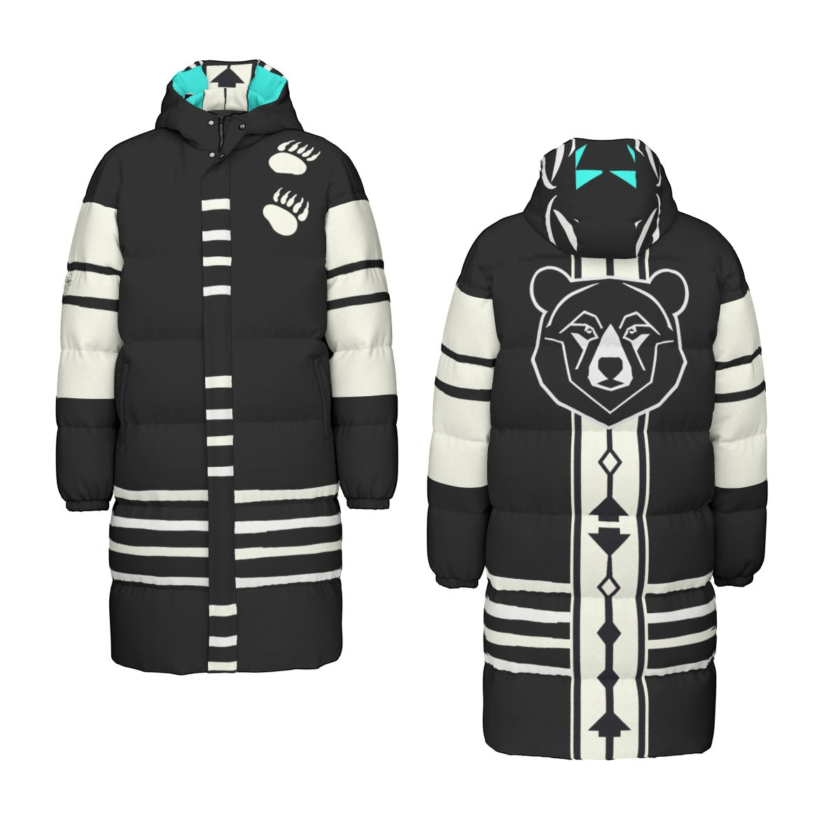 Indigenous owned apparel bear coat maskwa