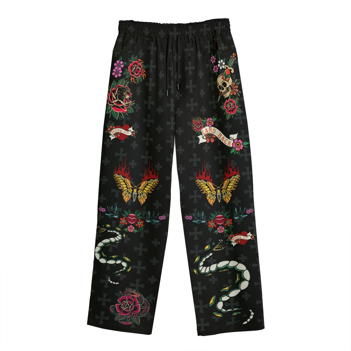 Indigenous tattoo Pants Tatty Native apparel cotton