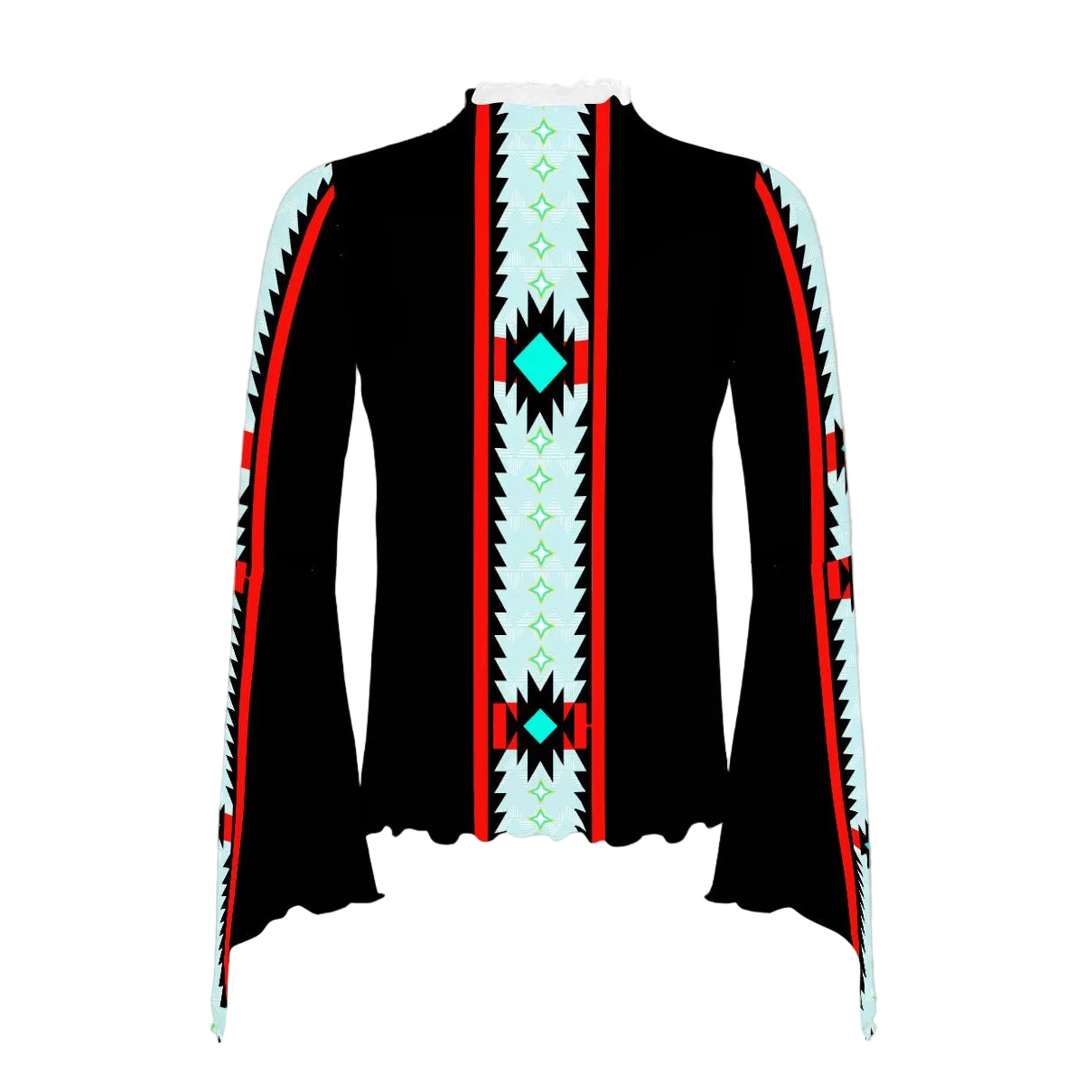 Indigenous fashion native apparel Day Star Mesh Bell Sleeve