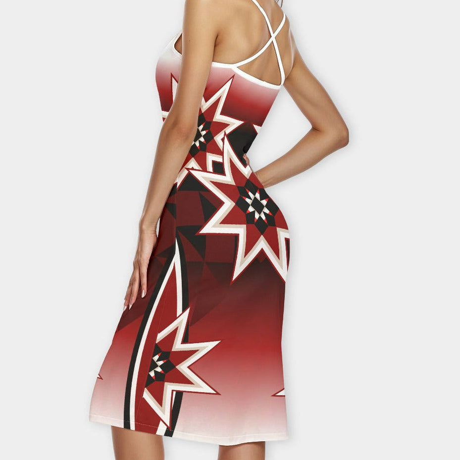 Native Star Crossed Cami Midi Dress Indigenous fashion