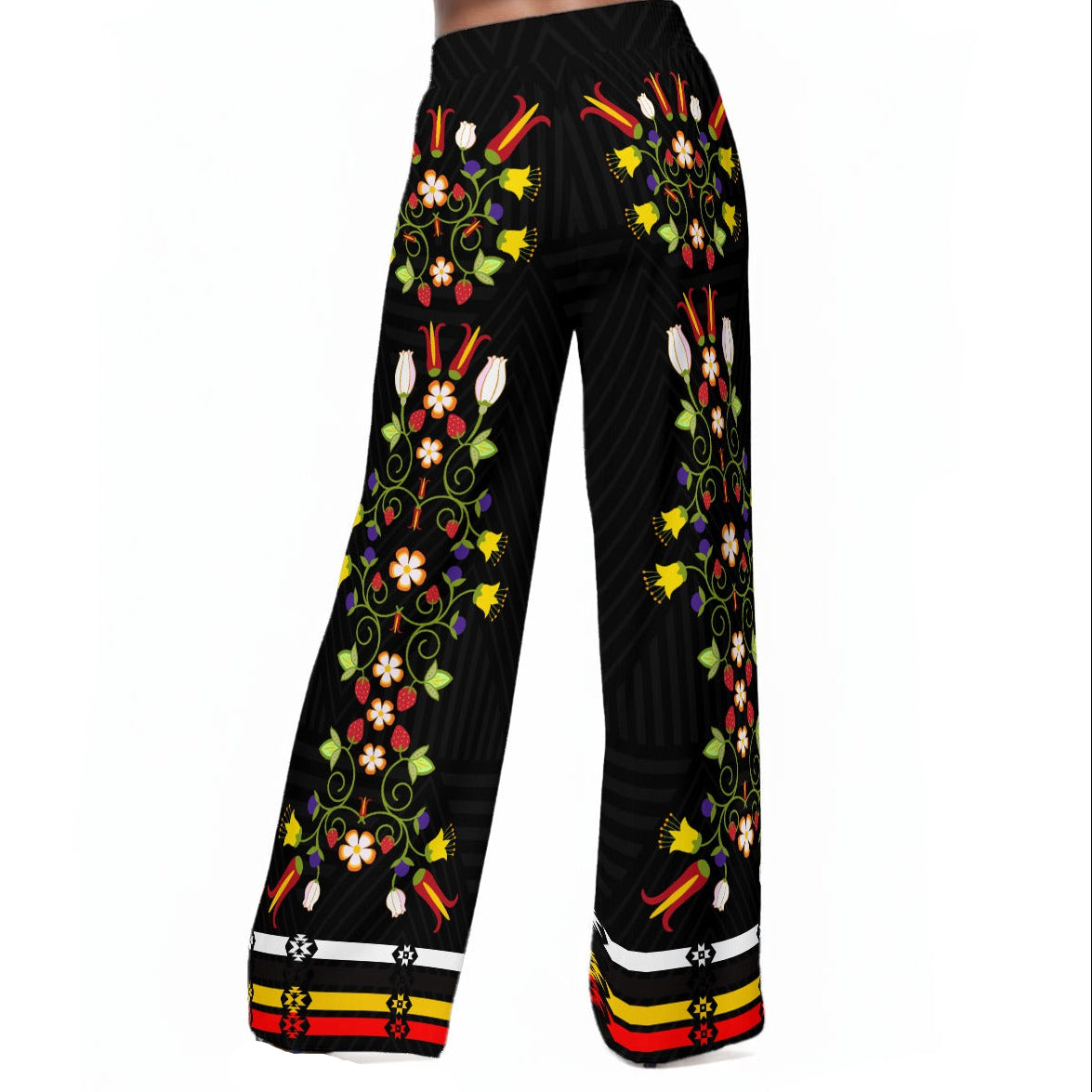 Native Indigenous Ribbon Wide-Leg Pants Rayon