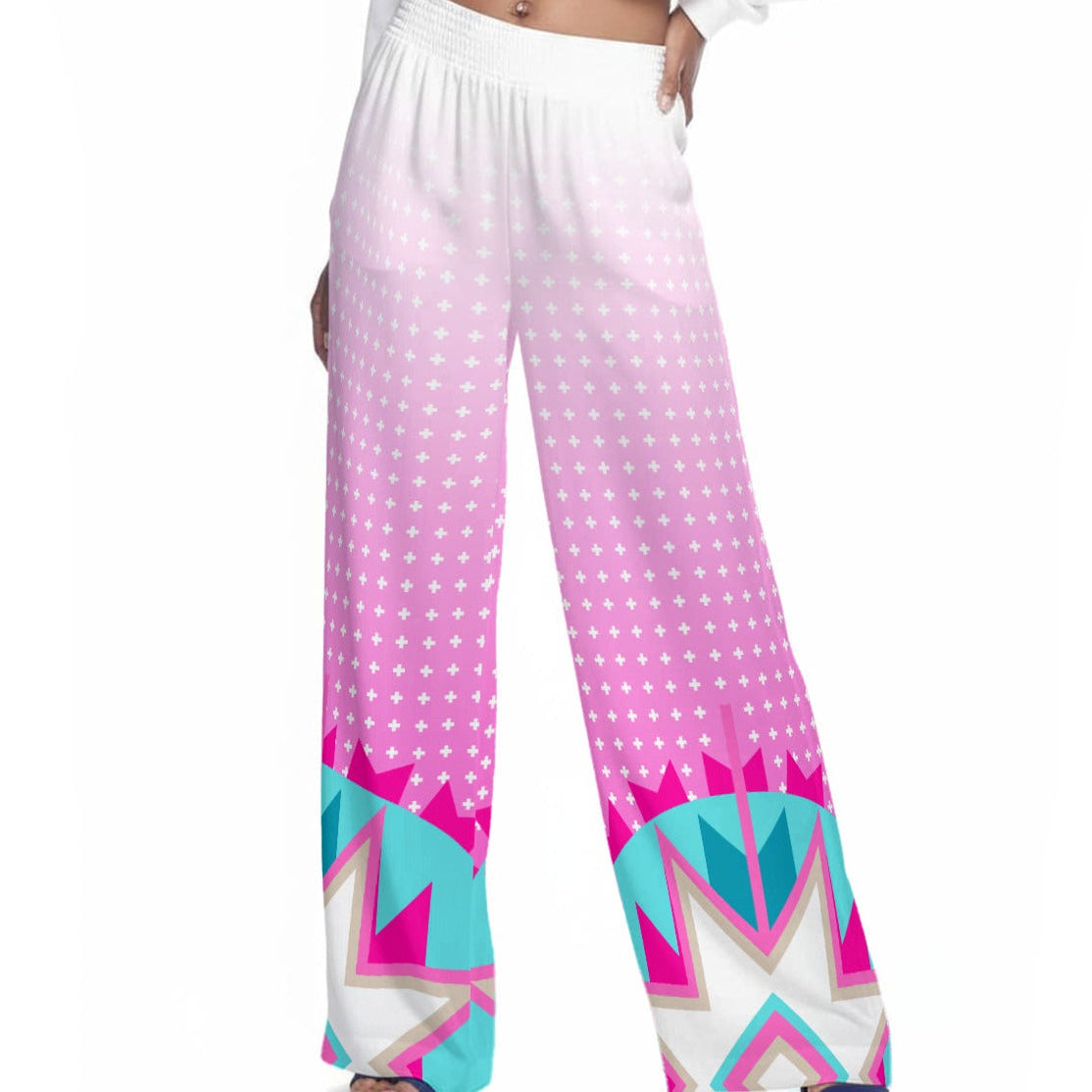native Star Wide-Leg Pants 100% Rayon