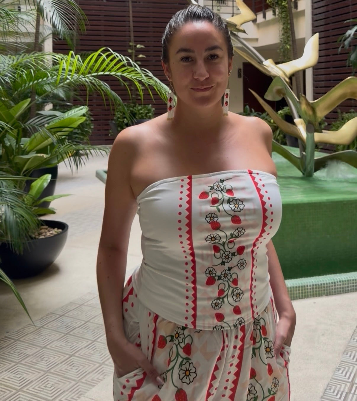 Strawberry Heart Berry Tube Top