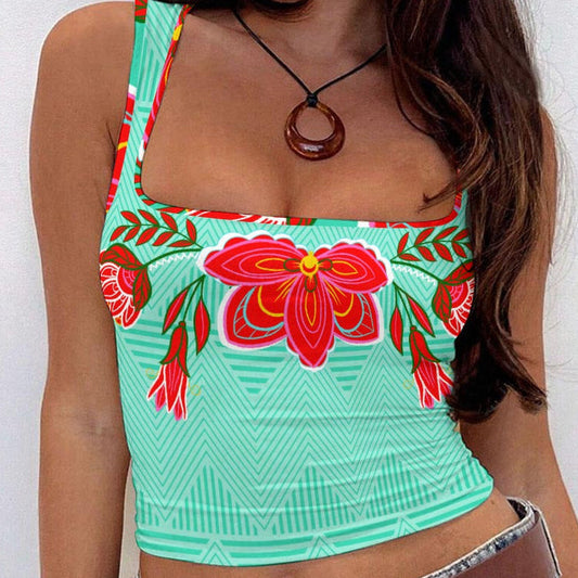Indigenous Fashion Tropical Baddie Tube Top Native owned apparel 