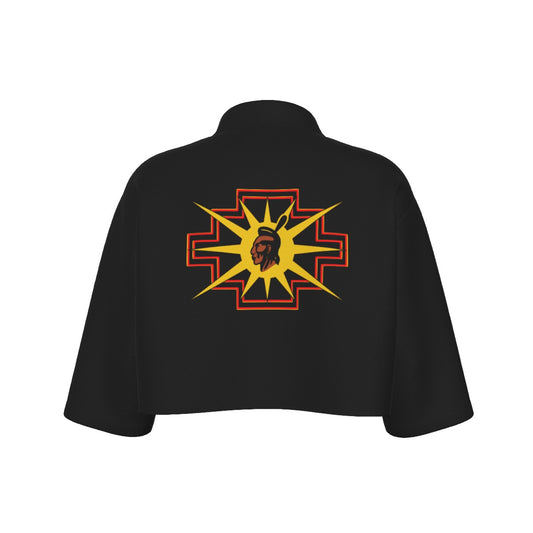 Native Warrior Cropped cotton jacket Indigenous fashion