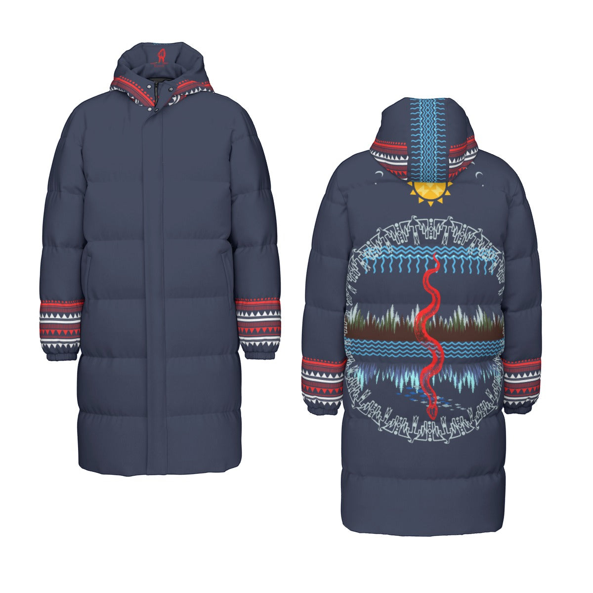 Water is life down mens jacket native apparel indigenous owned 