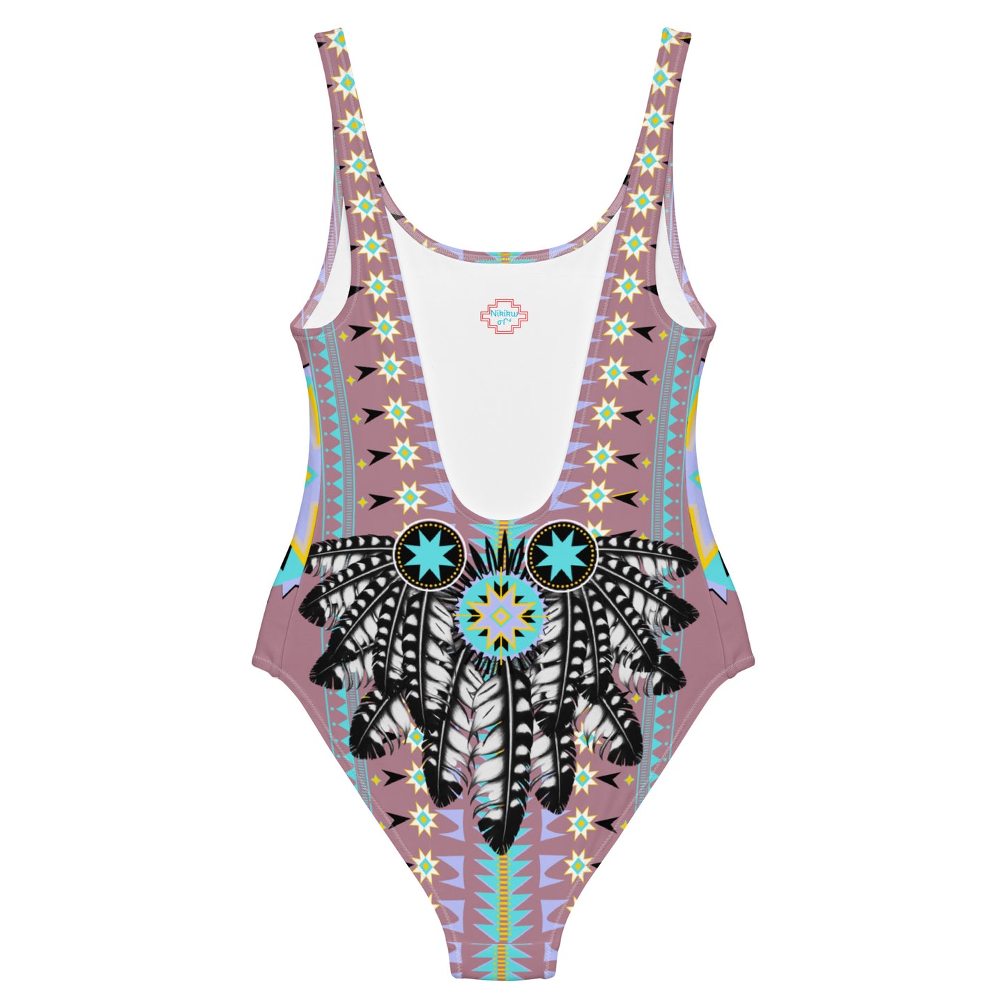 Tail Feather One-Piece Bodysuit Swimsuit