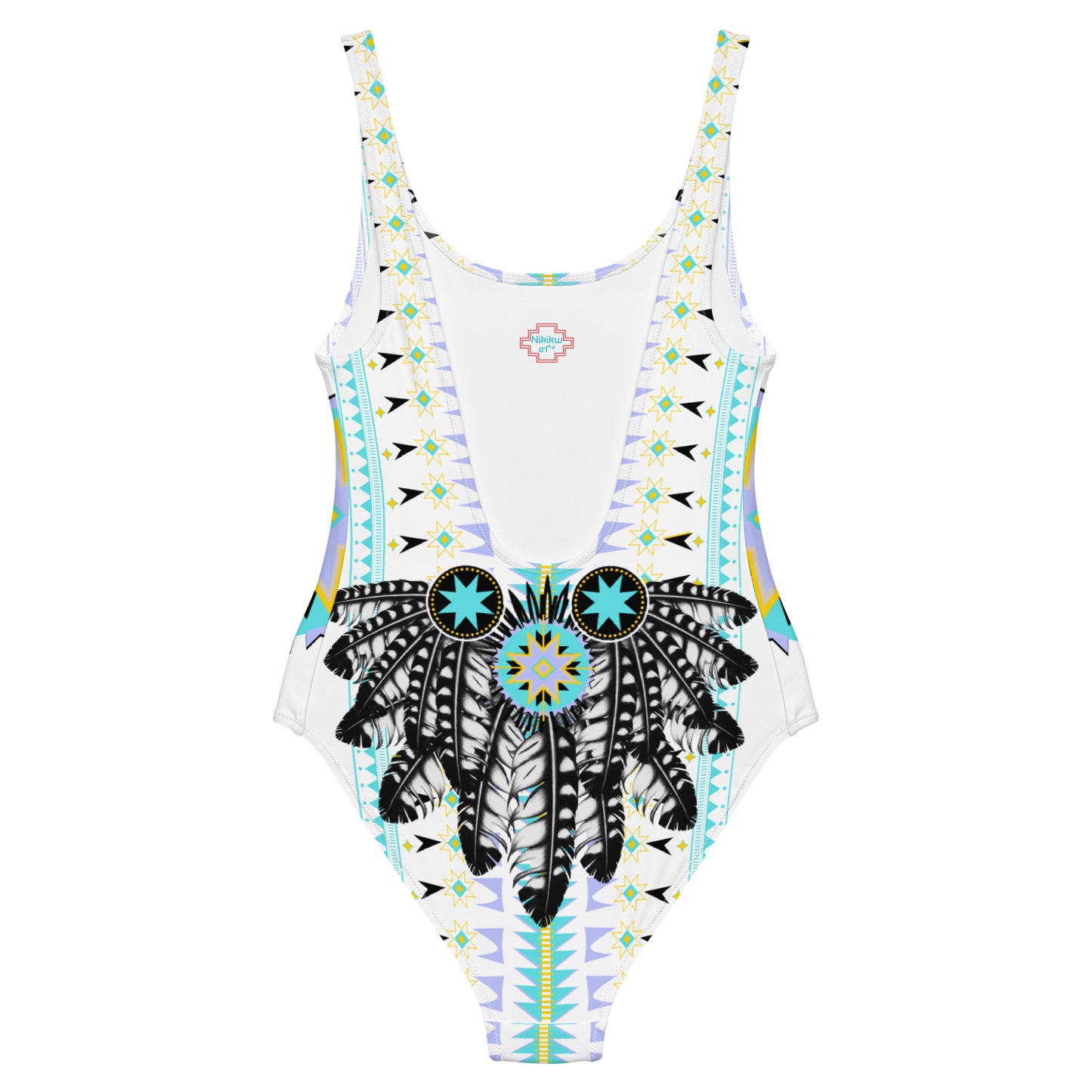 Tail Feather One-Piece Bodysuit Swimsuit