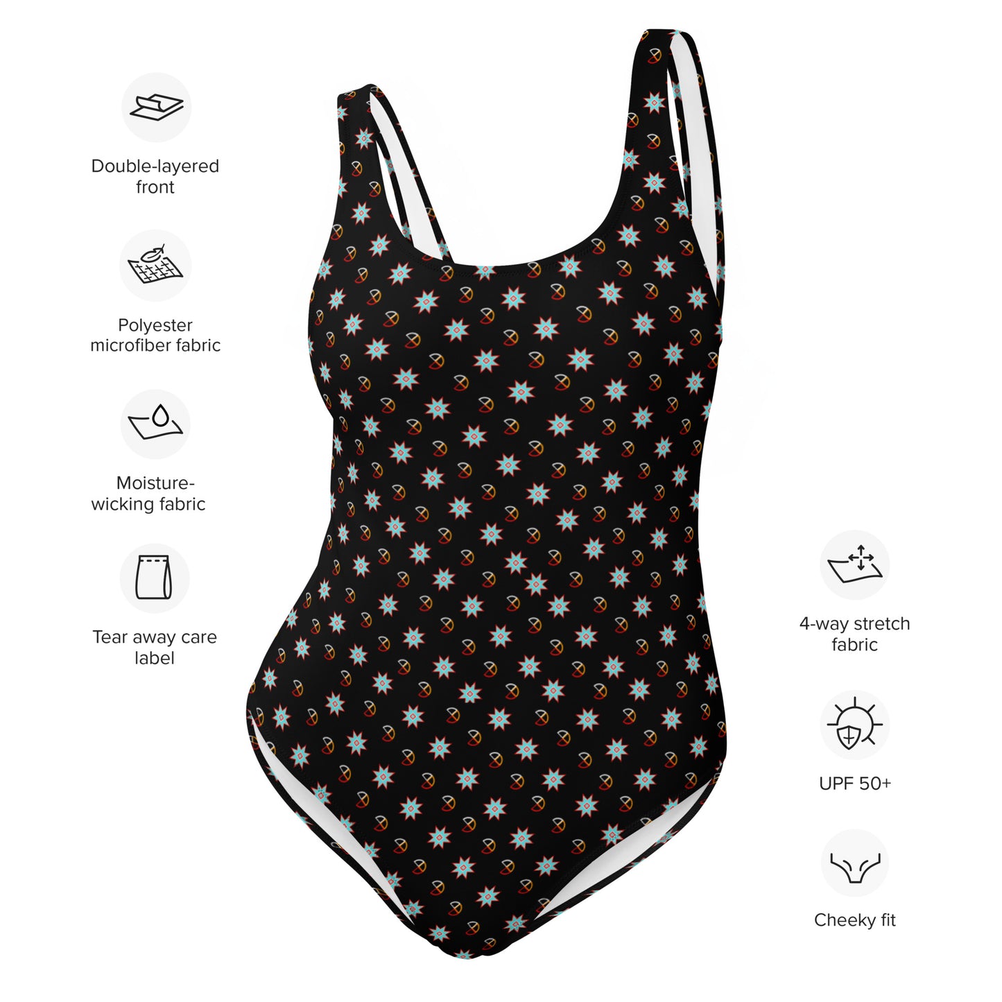 Medicine Wheel Star One-Piece Bodysuit Swimsuit