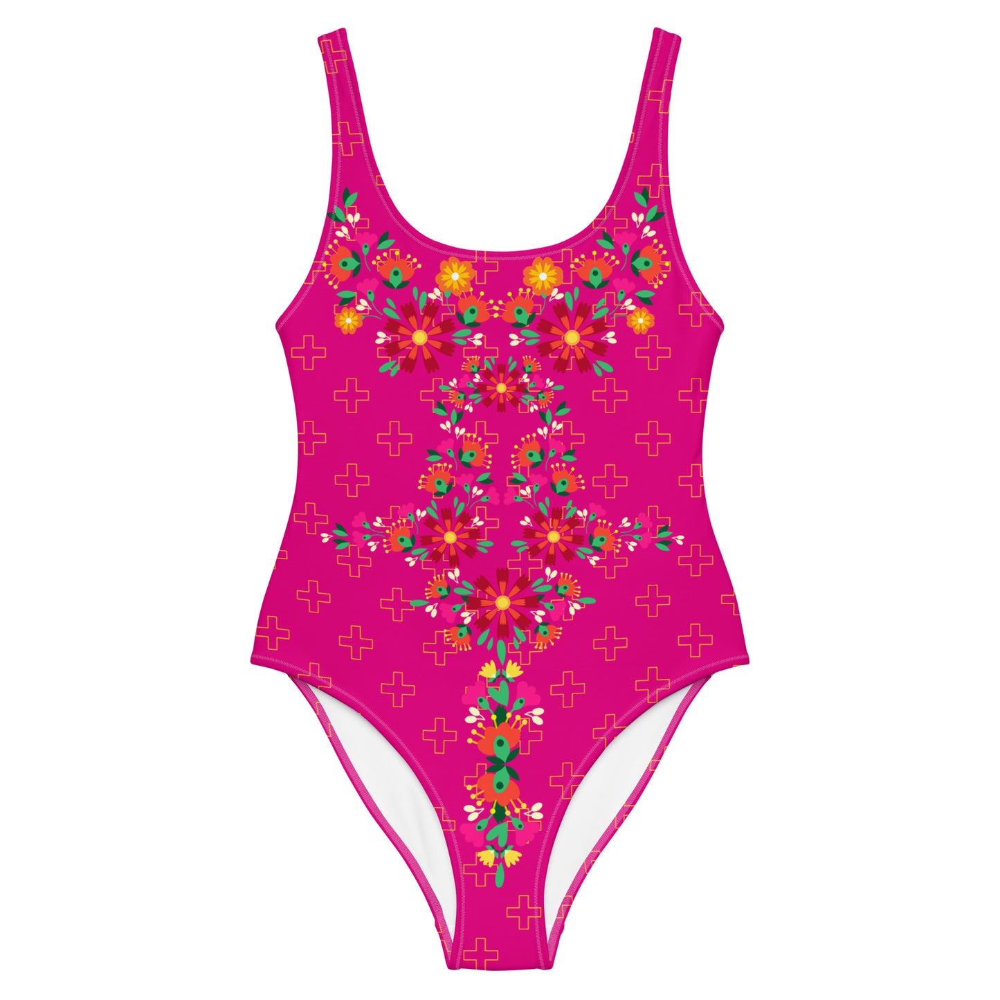 Native Floral One-Piece Bodysuit Swimsuit