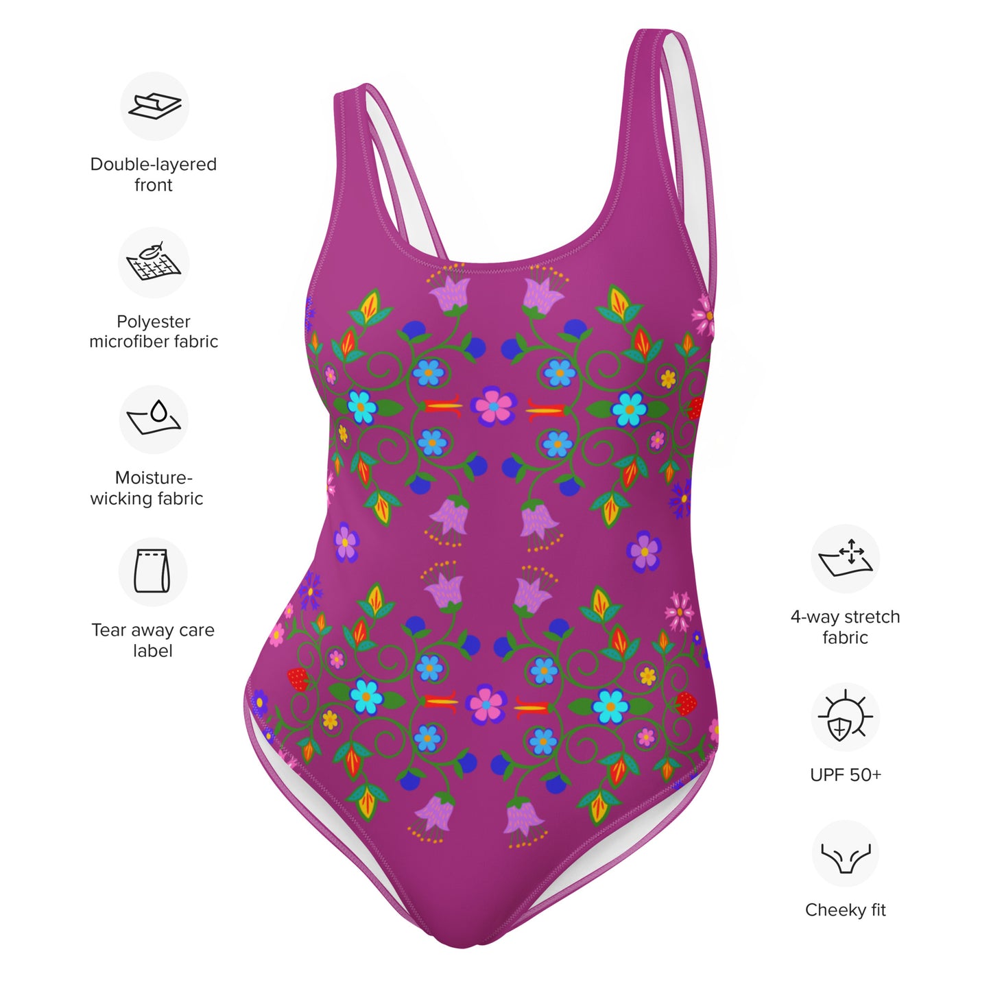 Native Floral One-Piece Bodysuit Swimsuit