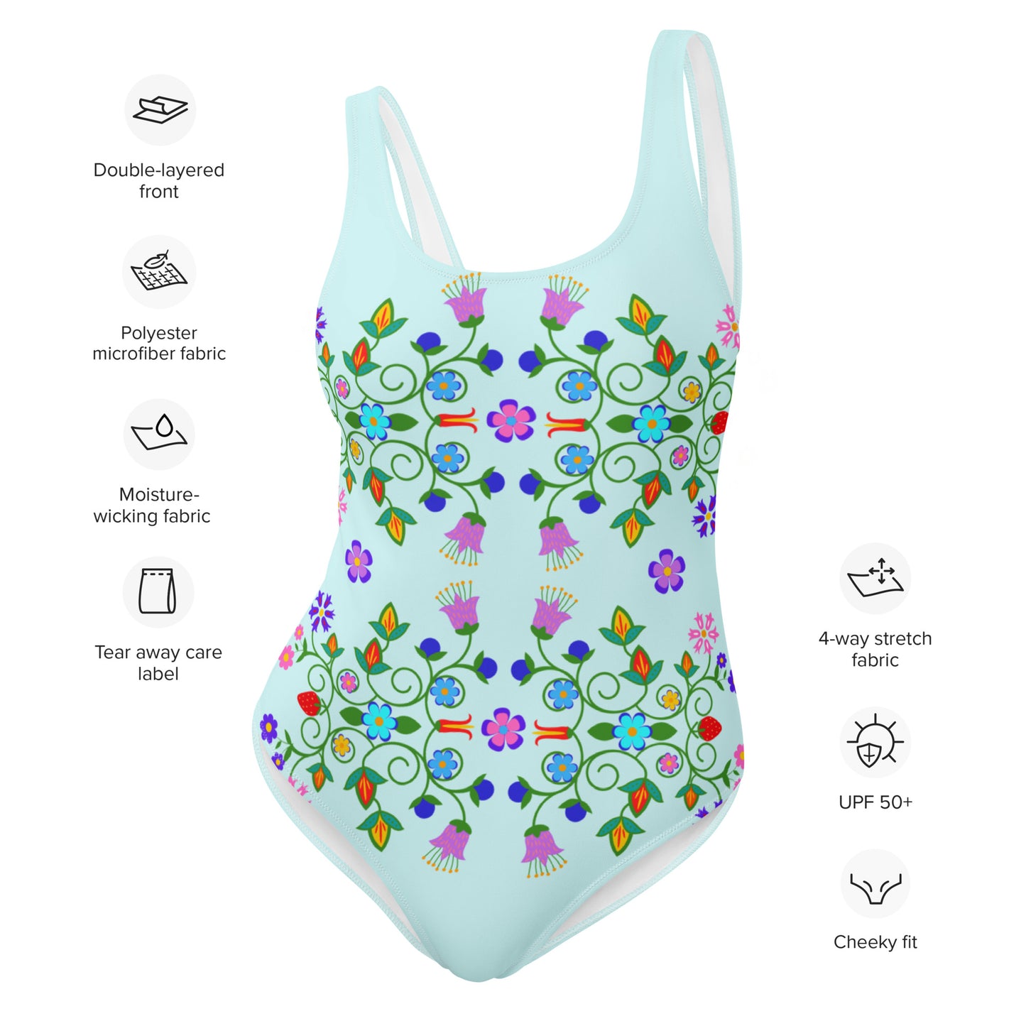 Native Floral One-Piece Bodysuit Swimsuit