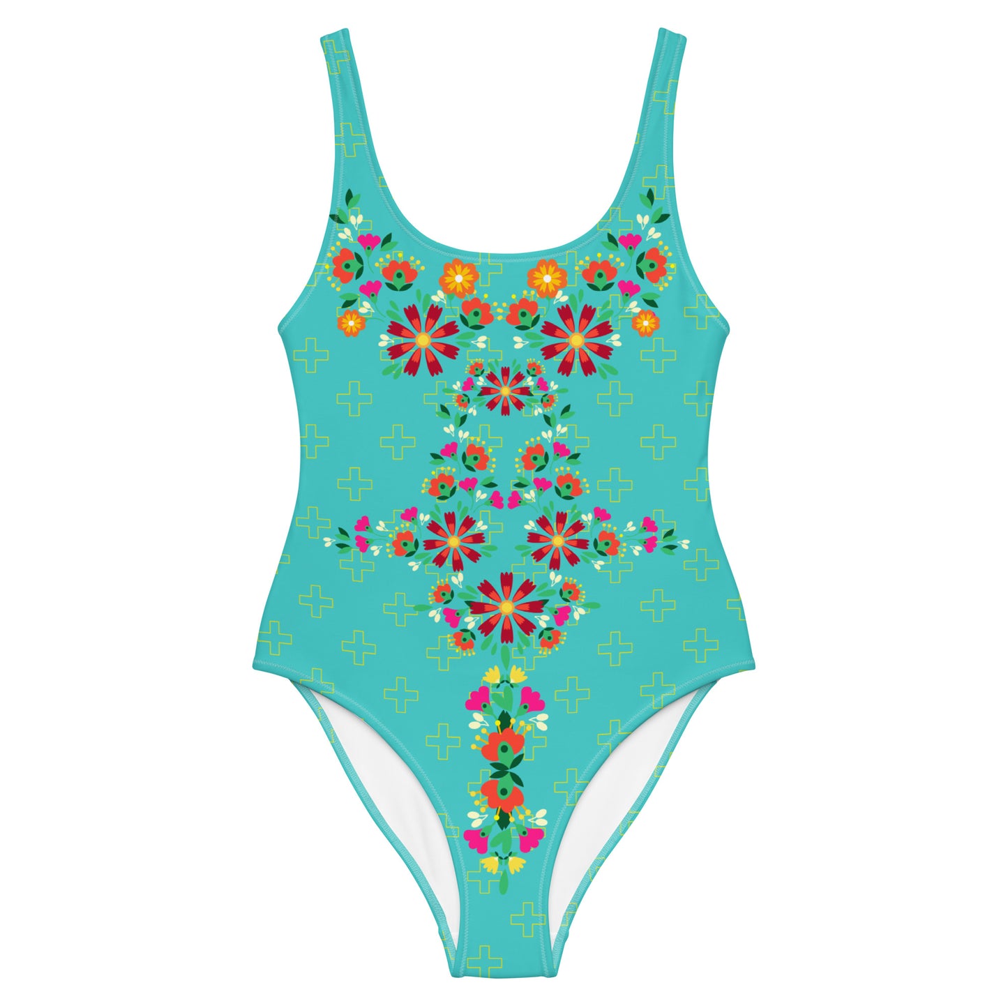 Native Floral One-Piece Bodysuit Swimsuit