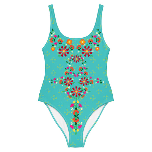 Native Floral One-Piece Bodysuit Swimsuit