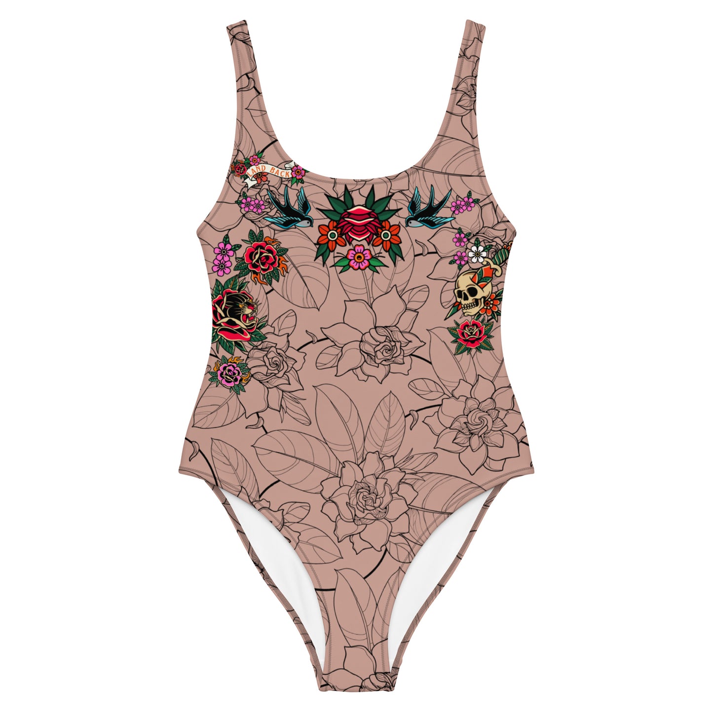 Tatty Land Back One-Piece Bodysuit Swimsuit