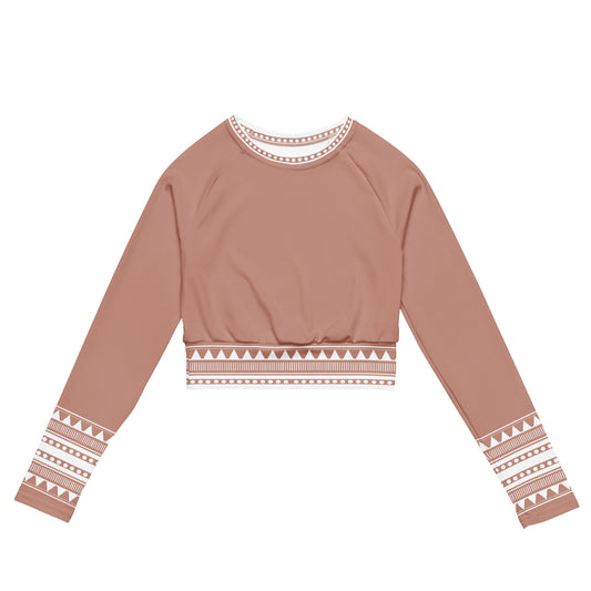 Tribal Recycled long-sleeve crop top