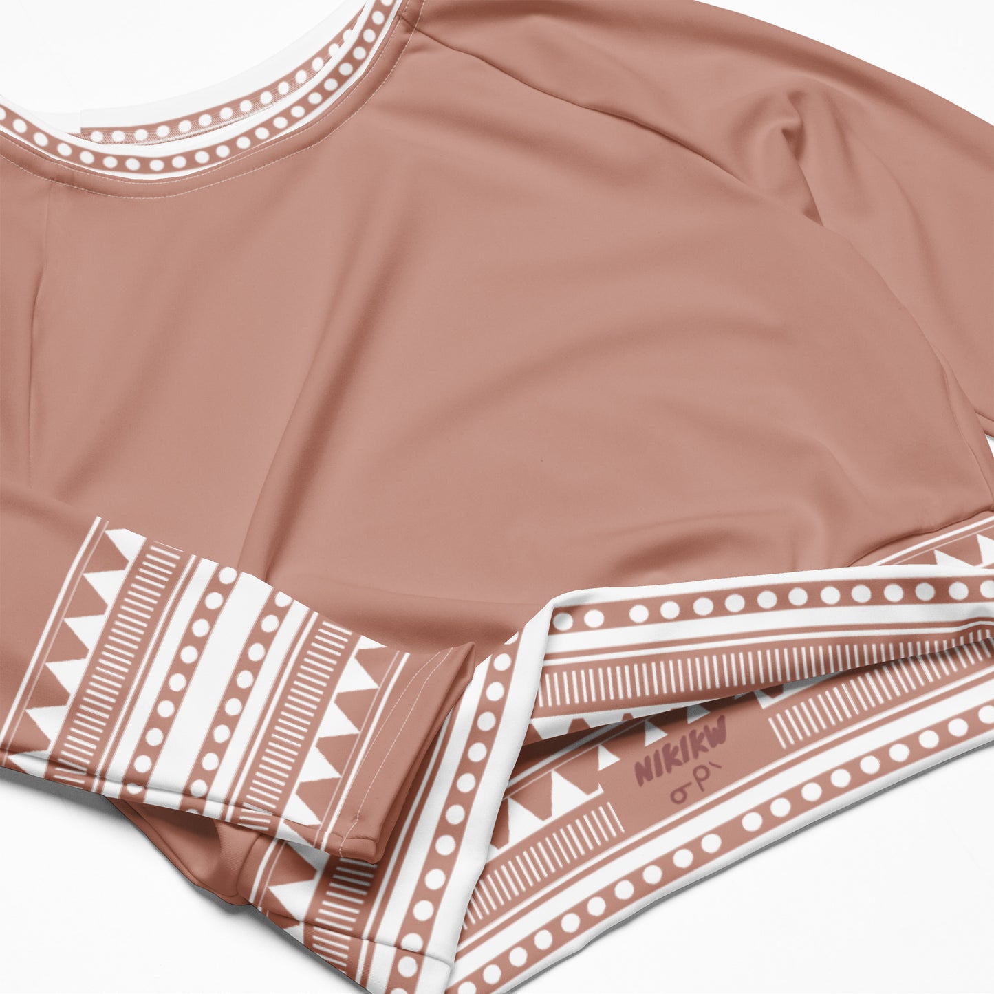 Tribal Recycled long-sleeve crop top