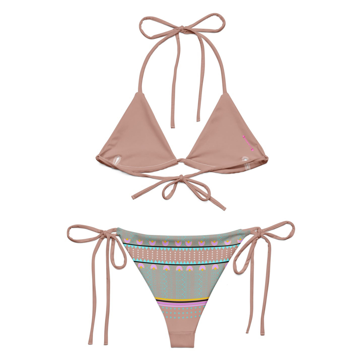 Woodland Floral recycled string bikini