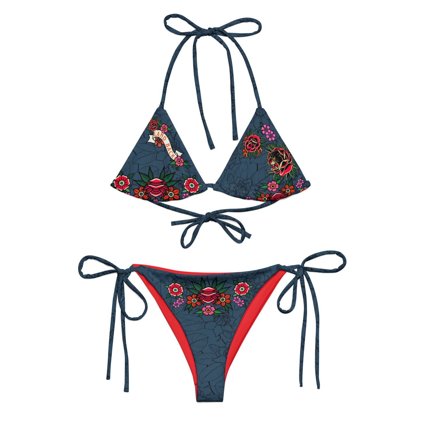 Backside String Tatty Land Back string bikini Set – Nikikw Designs