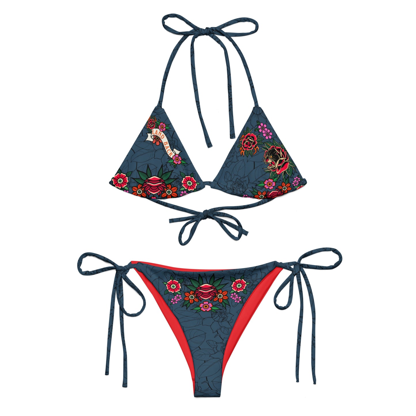 Tatty Land Back recycled string bikini