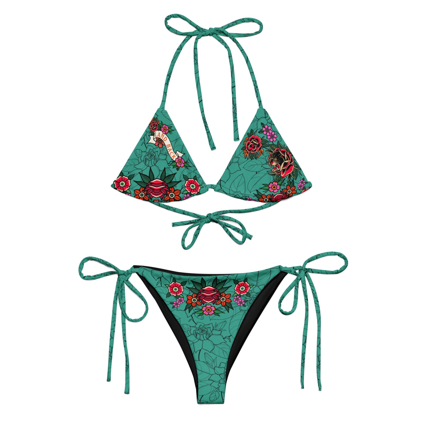 Tatty Land Back recycled string bikini