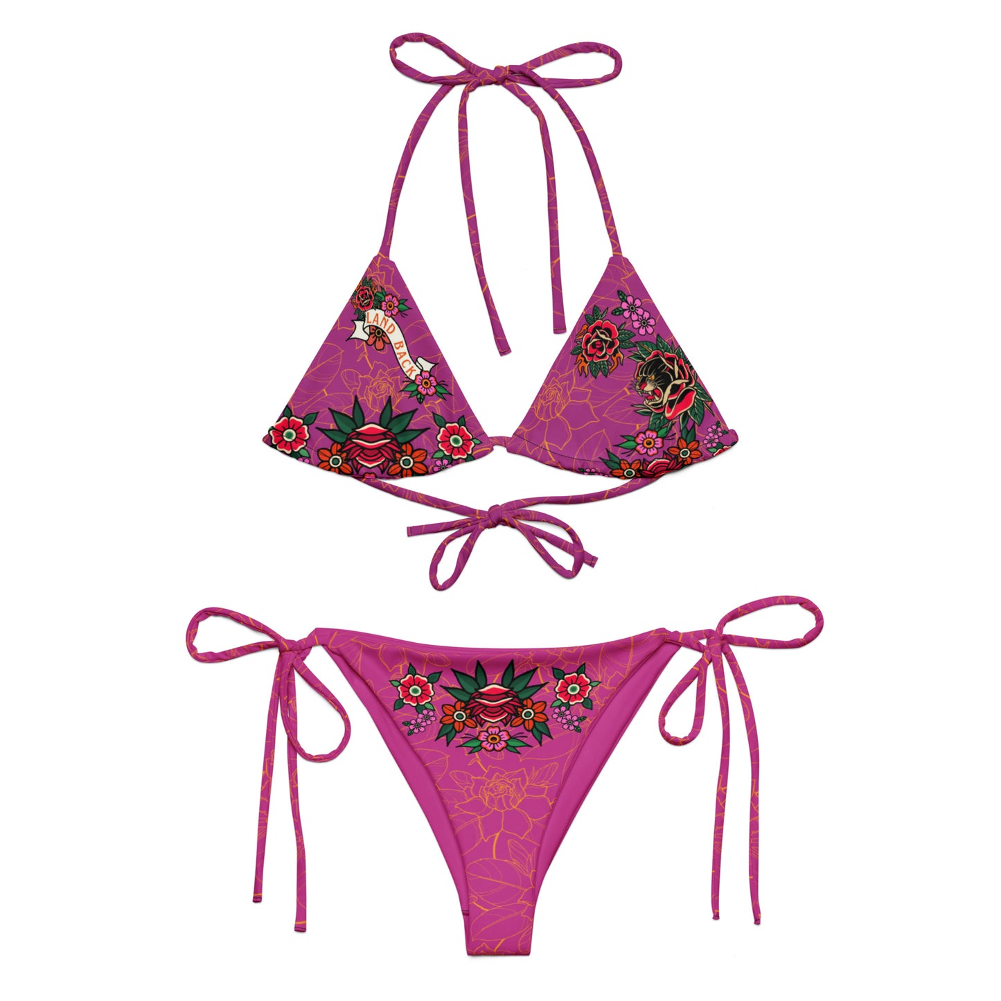 Land Back Tatty recycled string bikini