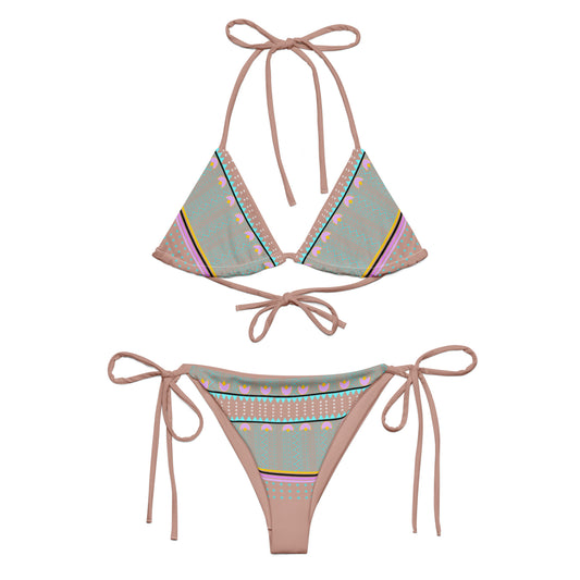 Woodland Floral recycled string bikini