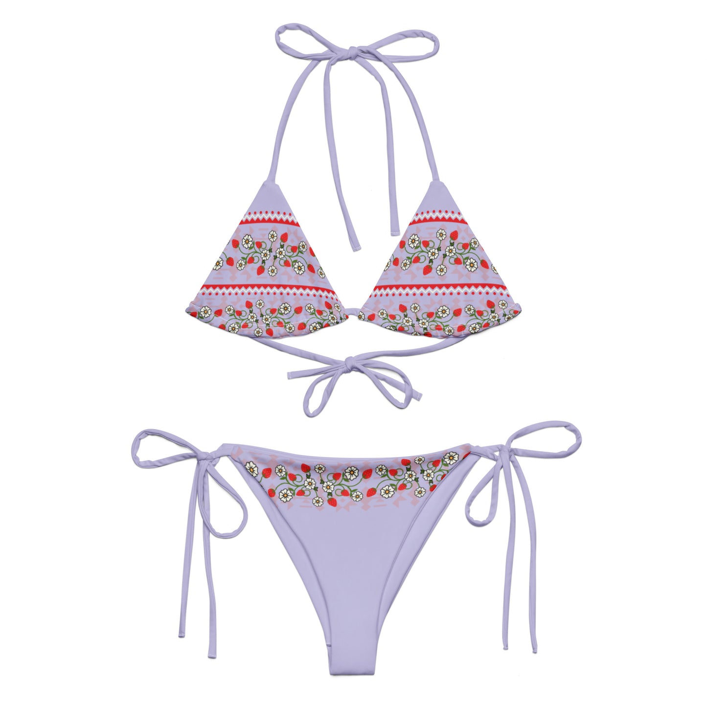 Strawberry Heart Berry recycled bikini