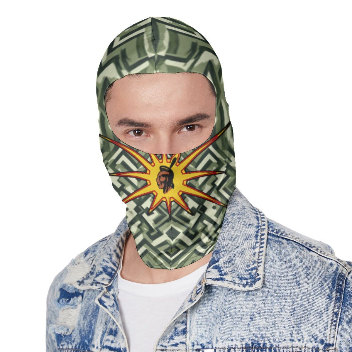 Anti-facial recognition Print Face Mask Warrior Flag - Nikikw Designs
