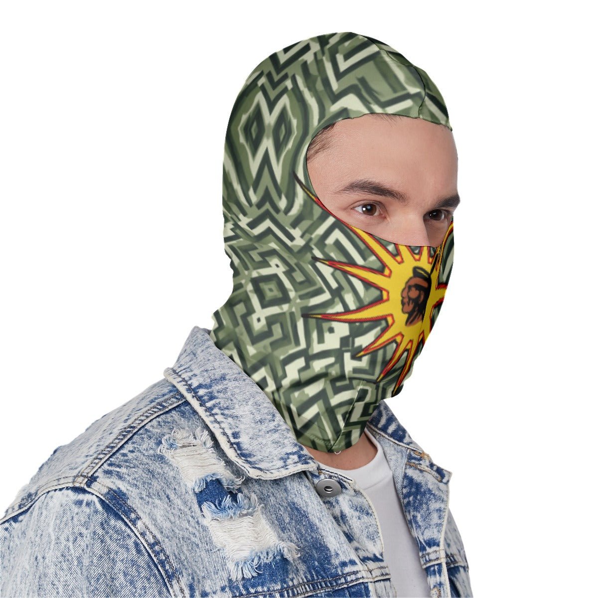 Anti-facial recognition Print Face Mask Warrior Flag - Nikikw Designs